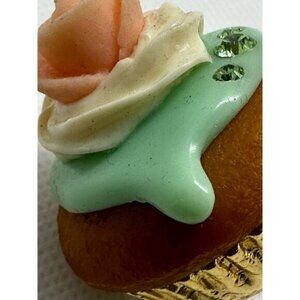 Rare Q Pot Pastel Rose Cupcake Adjustable Ring